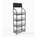 Beauty store wire grocery rack for placing small and lightweight products